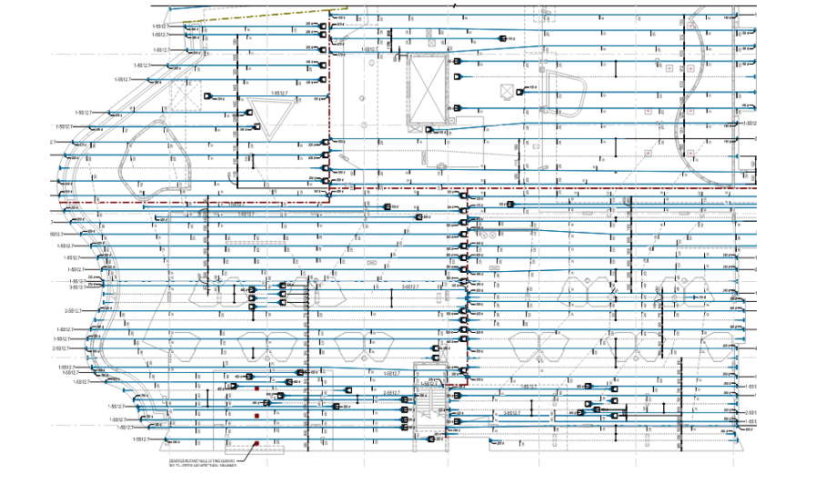 Opal Aged Care post-tensioned slab layout drawing